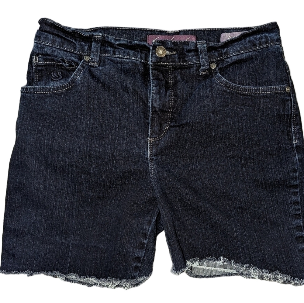 Gloria Vanderbilt Medium 6 women's Shorts M Jean Stretch Denim Studded Jeans - Picture 11 of 12
